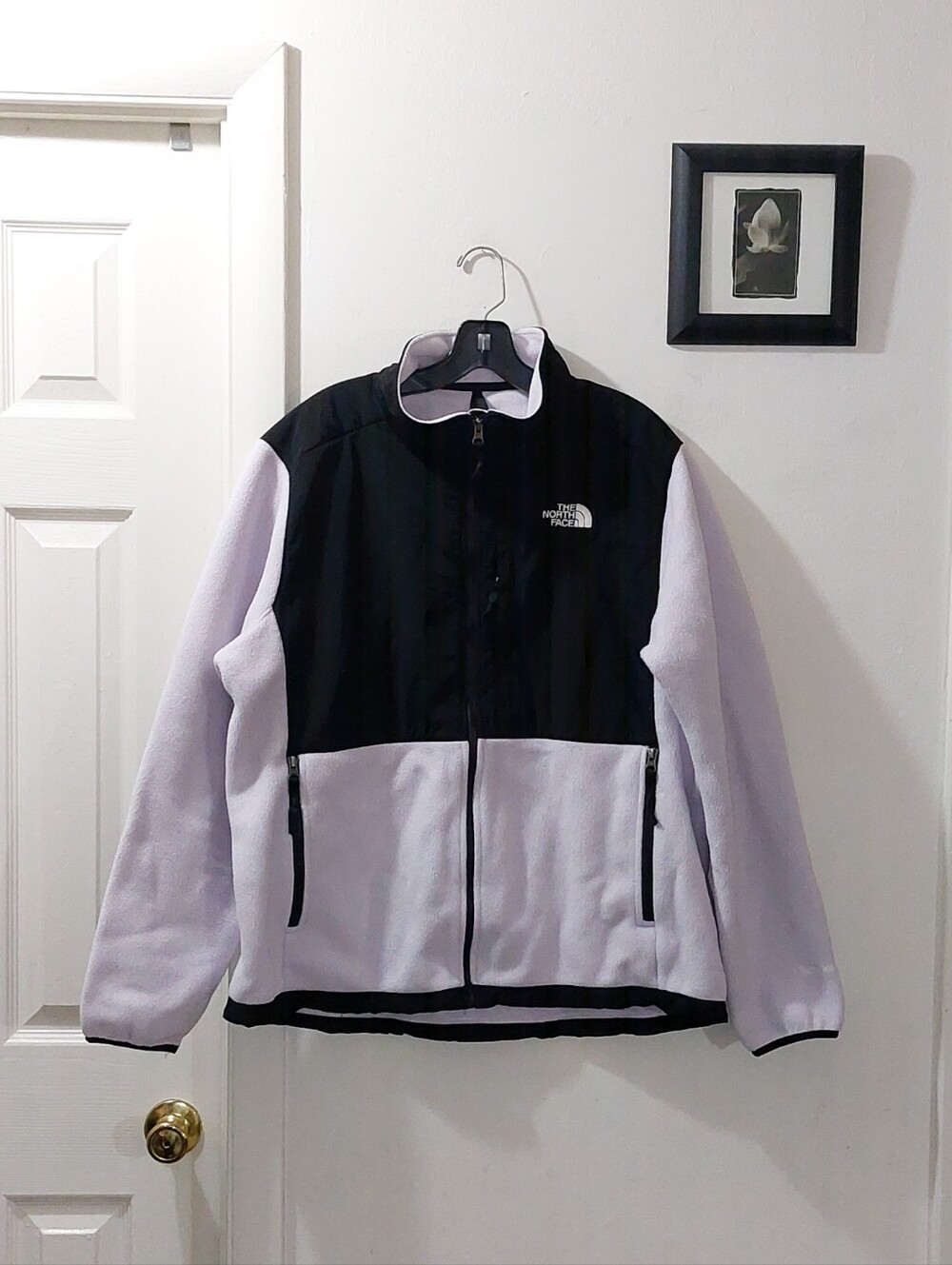 The North Face Two-Tone Fleece Jacket - Light Lavender/Black SizeXXL